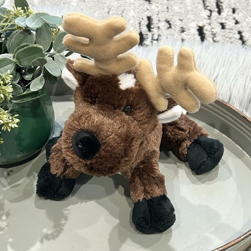 Ganz Reindeer HM137 Plush 8in Dark‎ Chocolate Stuffed Animal NO WEBKINZ CODE
